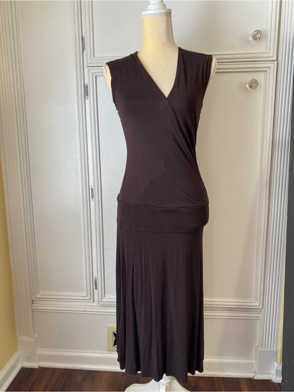 The Limited Chocolate Brown Sleeveless Midi Dress